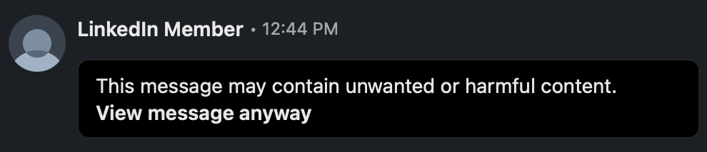 Profile deactivated after report